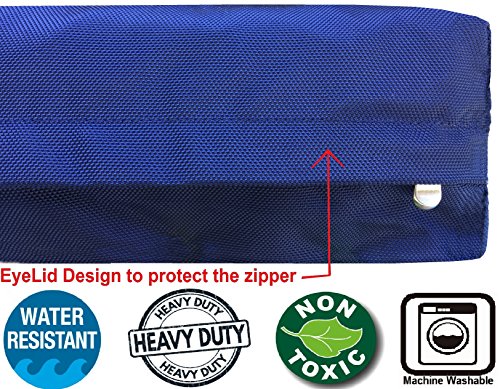 Image of Dogbed4less Orthopedic Dog Bed with Memory Foam for Medium Large Pet, Waterproof Liner with Strong Ballistic Nylon Blue External Cover, 41 inchX27 inchX4 inch Fit 42X28 Crate