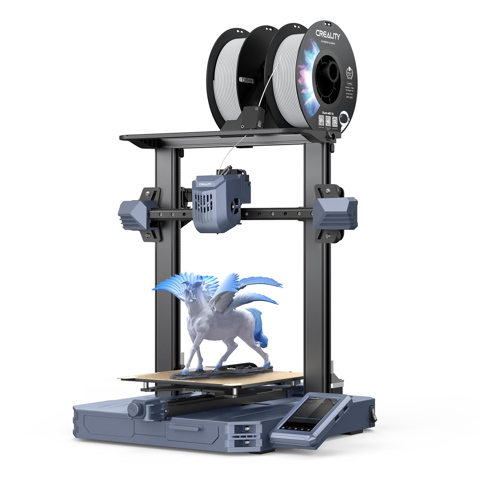 Creality Imprimante 3D CR-10 SE avec vitesse d'impression de 600 mm/s, imprimante 3D à haute vitesse, extrudeuse à entraînement direct Sprite, imprimante FDM Nivellement automatique précis, CR Touch,