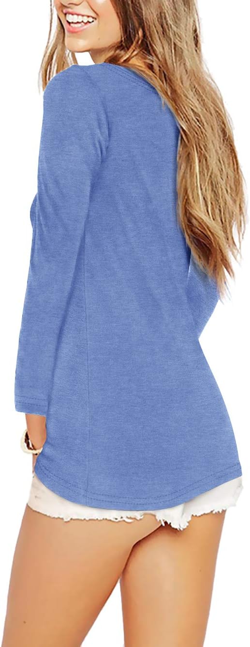 Beluring Women Shirt Short Sleeve Crew Neck Summer Soft Long TshirtsTee Tops Blouse - Image 2
