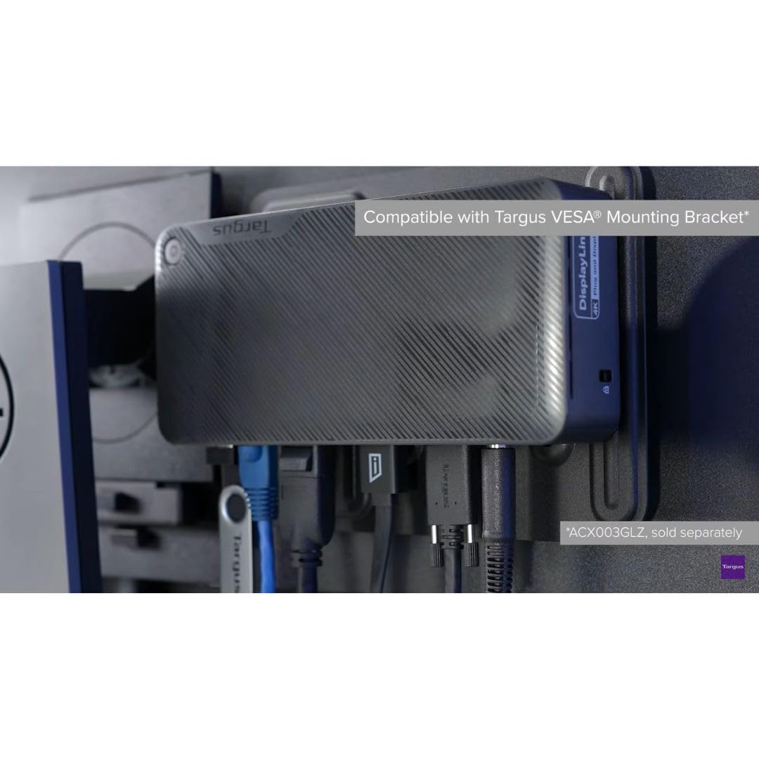 Targus - Stacja dokująca HDMI z podwójnym monitorem USB-C 4K z zasilaniem 100 W (DOCK182GLZ-40) DOCK182-A1