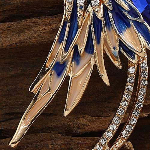 Retro Bird Brooches, Exquisite Elegant Rhinestone Bird Brooch Pin Sparkling Banquet Jewelry Gifts For Women, Girls, Ladies(Yellow) #TOP5