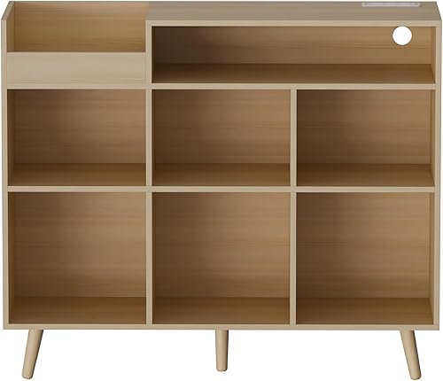 Miniatura 9 de Cozy Castle Soporte para tocadiscos, estante para tocadiscos con almacenamiento de vinilo de hasta 500 álbumes, estante para tocadiscos de vinilo