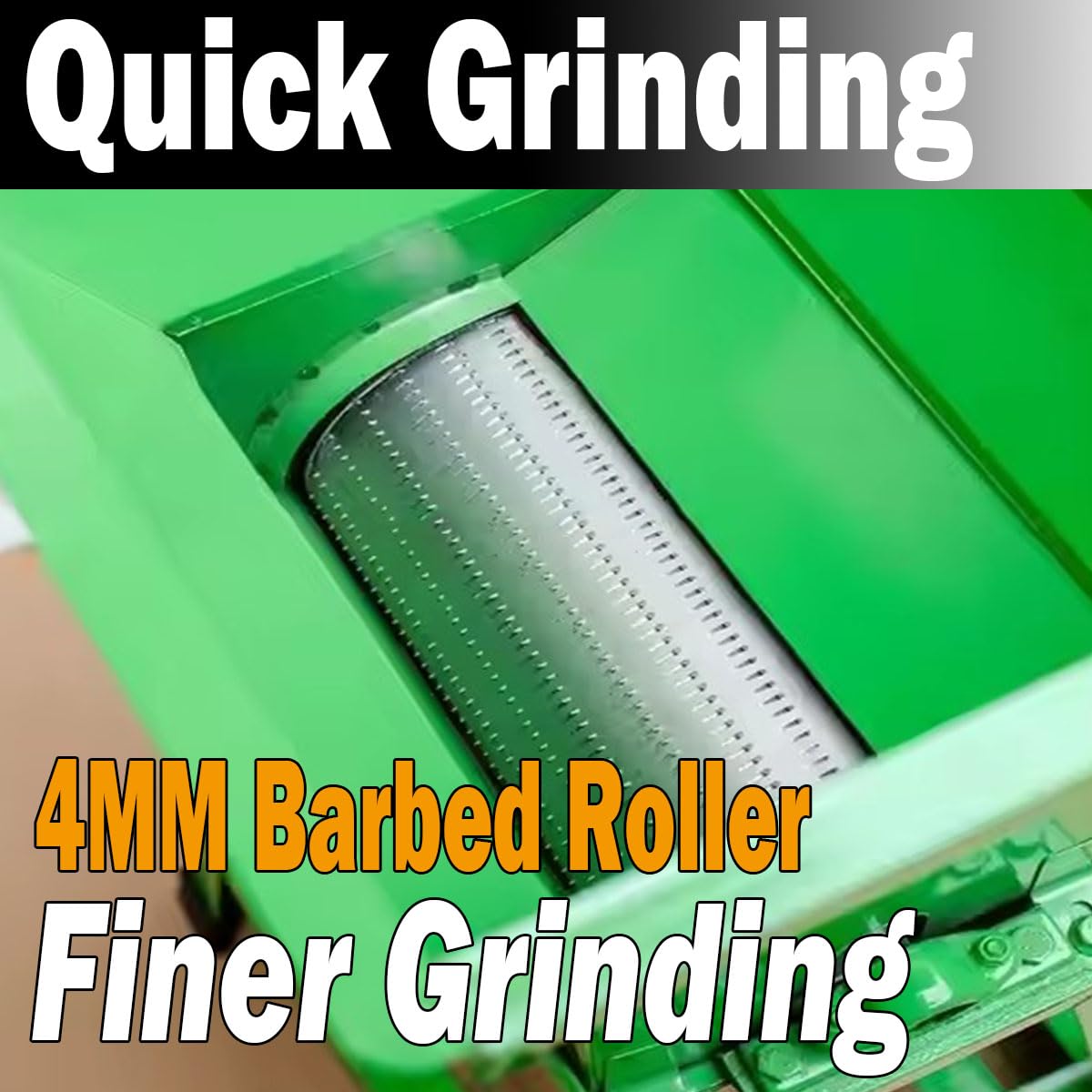 TXMACHINE® Electric Grinder,300-400kg/h food Mill automatic Cassava grinder Machine for Potato Fresh Lotus Root with 2 gloves 1 wrench (1.5KW green grinder, 220V/50HZ)