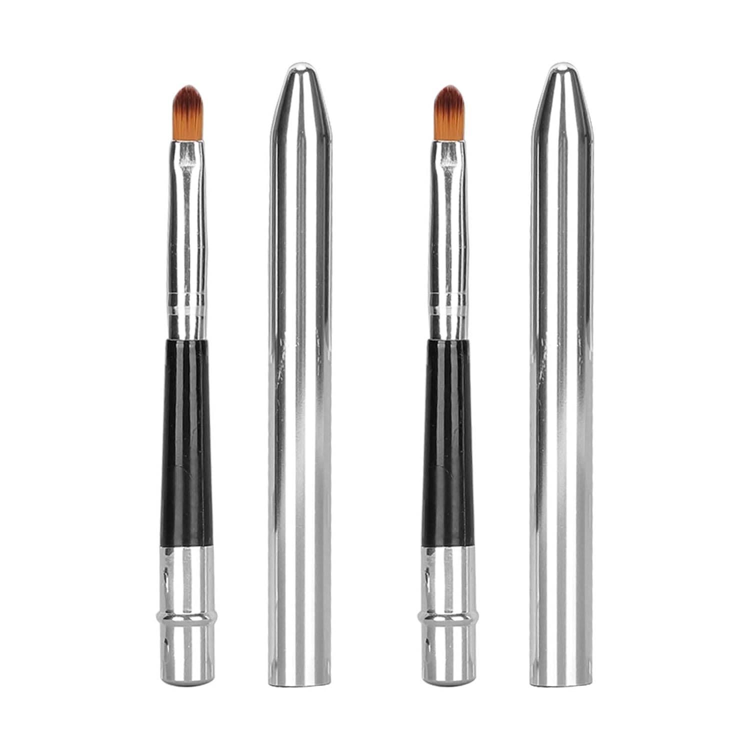 2 pieces lip brush, retractable lip brush with cap portable