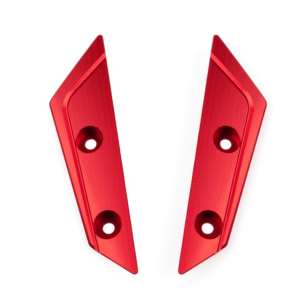 Für MT 07 MT-07 FZ07 MT07 2025 2026 Zubehör Motorrad Vorderrad Kotflügel Seitenabdeckung Seitliche Kupfer Schutzplatte Schieber Dekorative Abdeckung aus CNC Aluminium (Rot)