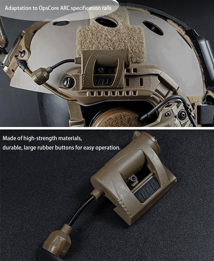Taktischer Helm Lichtladung, Mpls 4 Umwandlungsmodi Airsoft-Helmlampe Energiesparende Jagd Militär Fast Helm Taschenlampe Outdoor Jagd Taktische Helm Zubehör