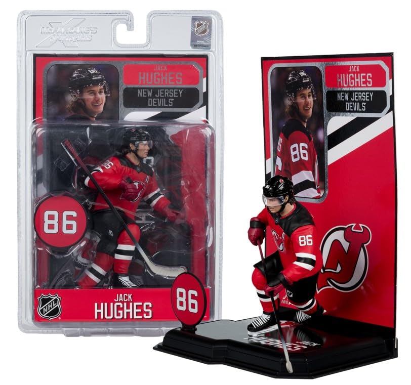 NHL - 7in Posed Jack Hughes Figure (New Jersey Devils
