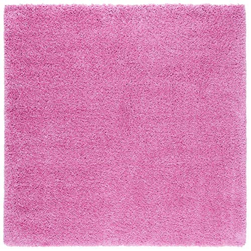 Image of Imra carpet 5x5 feet for Living Room Handwoven Fluffy Shag Thickness (150 X 150 cm) Color Pink
