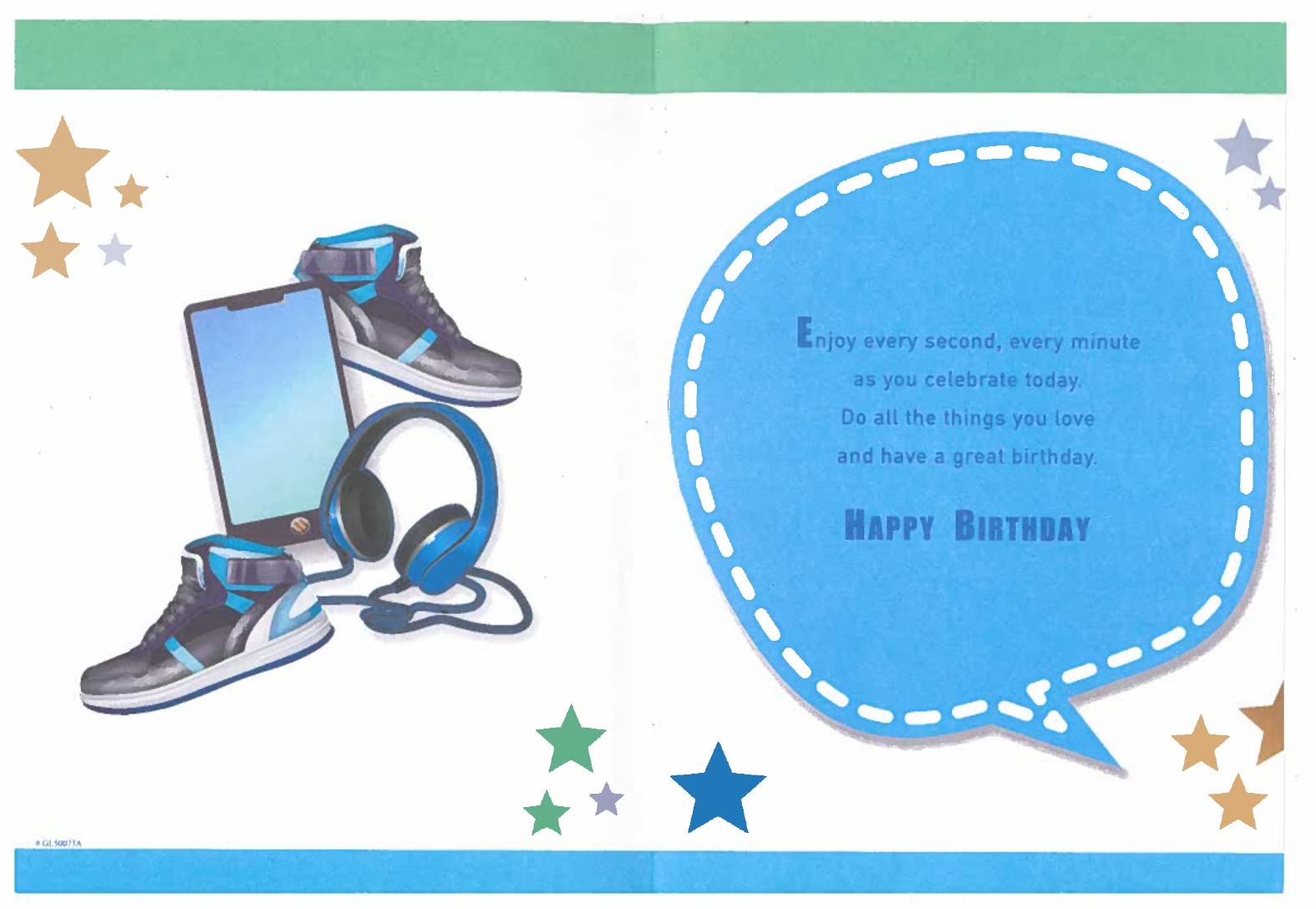 Express Yourself, biglietto di compleanno per 16 anni, con busta, design con scarpe da ginnastica e occhiali da sole