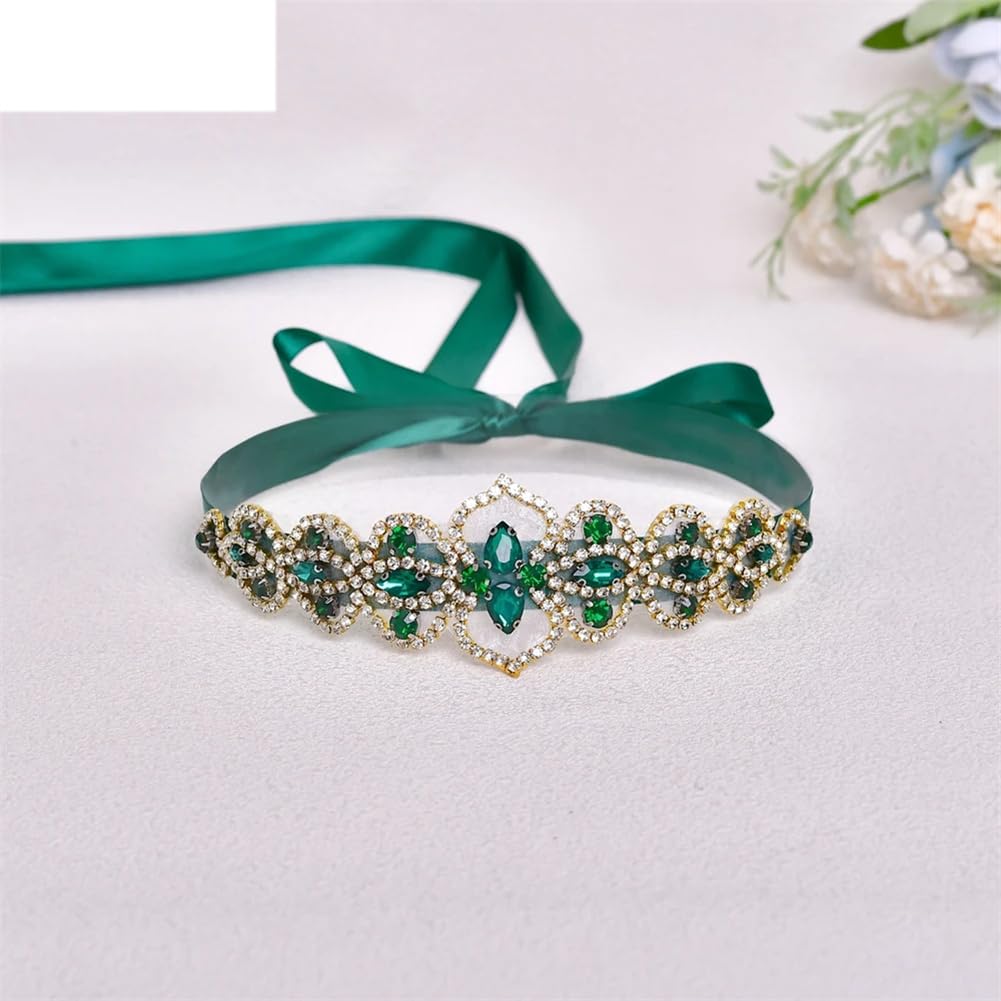 Cinturón de diamantes de imitación para novia, vestido de Navidad, accesorios de fiesta