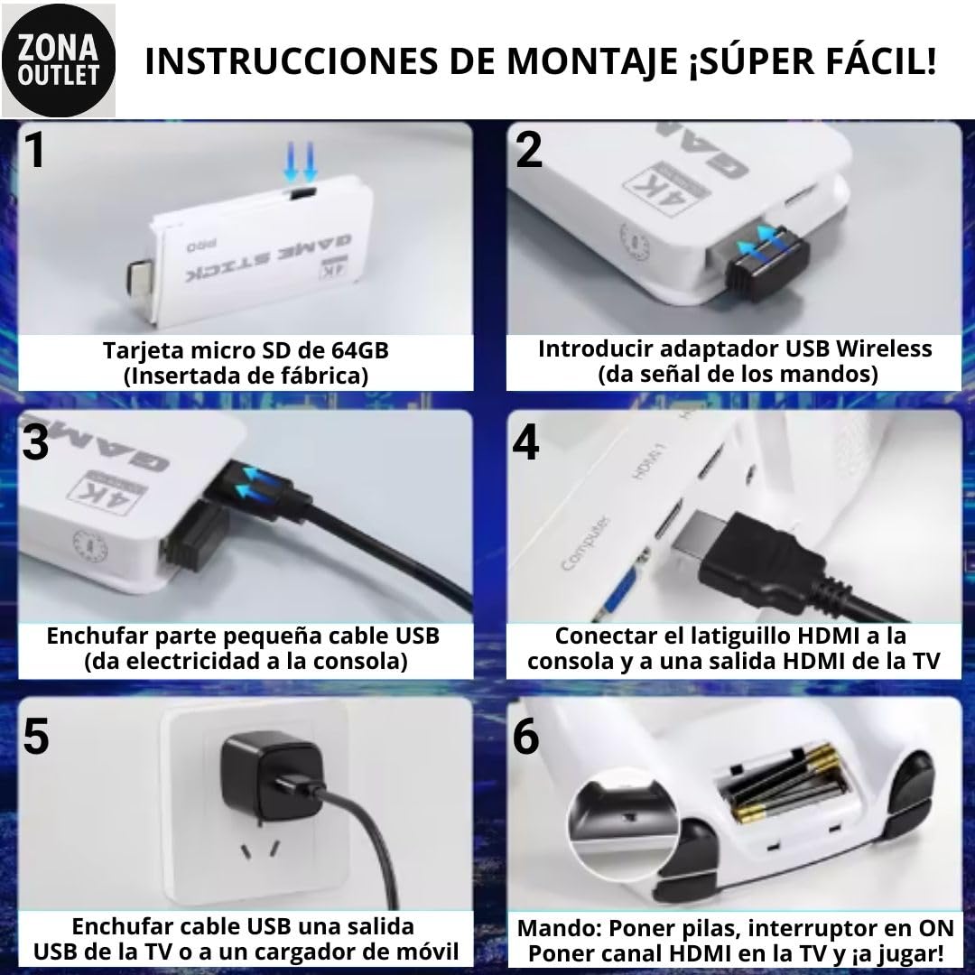 Consola Retro Plus Pro 2026 Incluye 2 Fundas Color para los Mandos | 23 Plataformas y Miles de Videojuegos | 2 Gamepads Blancos Wireless | Videoconsola Arcade Juegos Clásicos Pincho Stick HDMI TV Tele