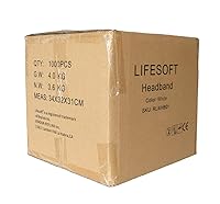 Vista 2 de 100 diademas faciales desechables para spa envueltas individualmente