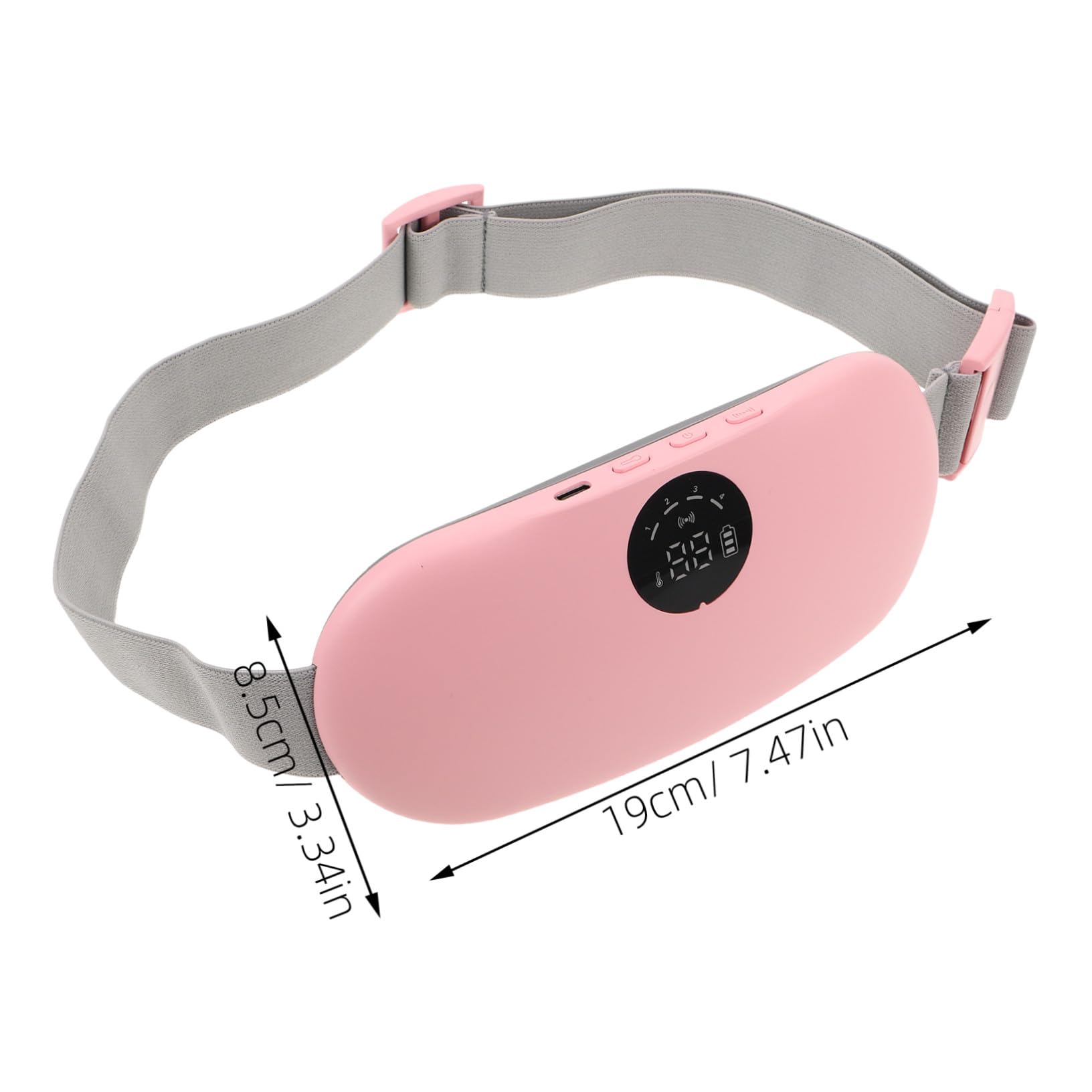 Beaupretty 1 Set Cinturón Térmico para Menstruación Almohadilla Térmica para Menstruales con Calentamiento Rápido y Vibración para Trabajo Viaje o Relajación en Casa