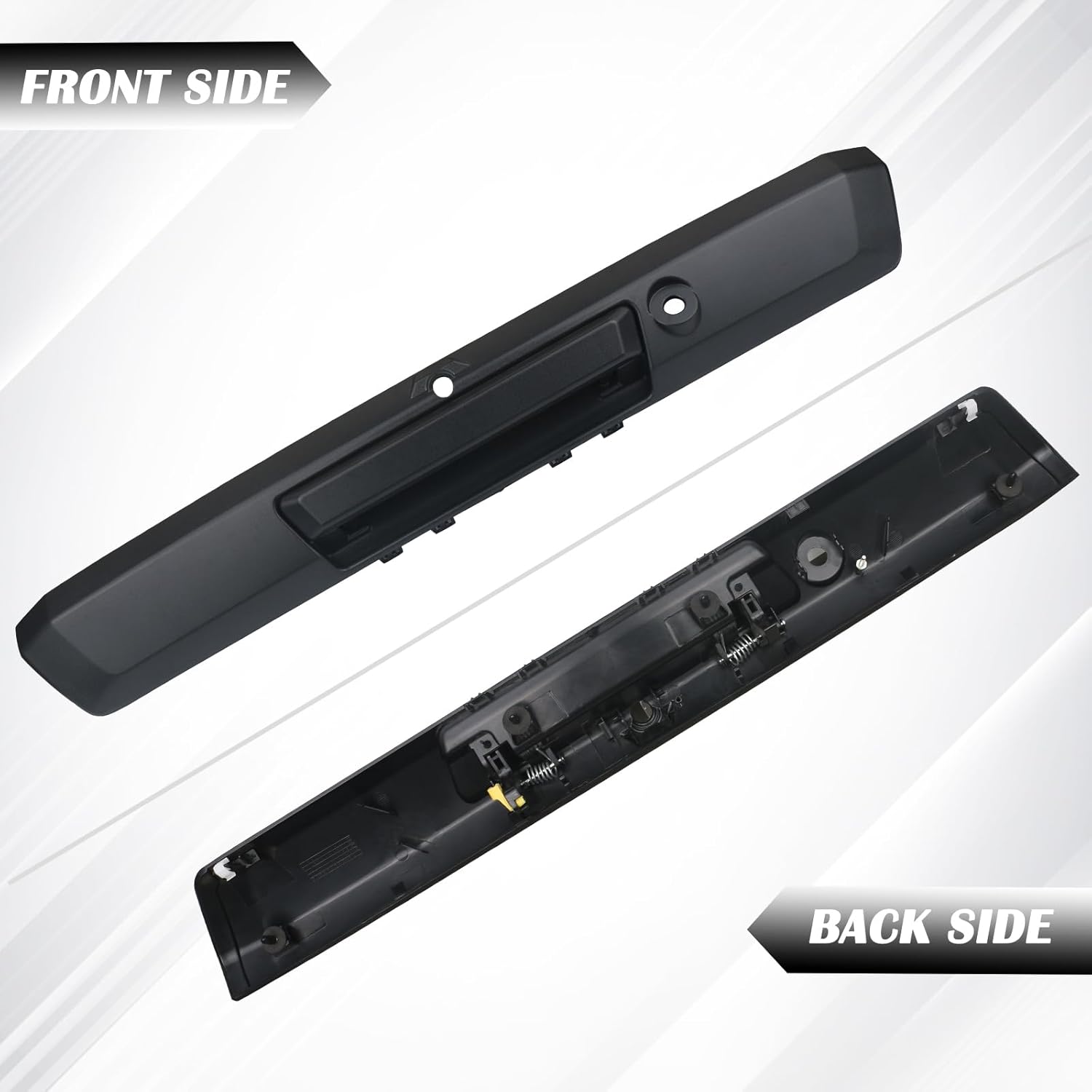 TQPONLY Tailgate Handle with Keyhole&Camera Hole,Compatible with 2017-2020 Ford F250 F350 F450 F550 Super Duty Pickup Rear Door Latch Handle (Textured Black)