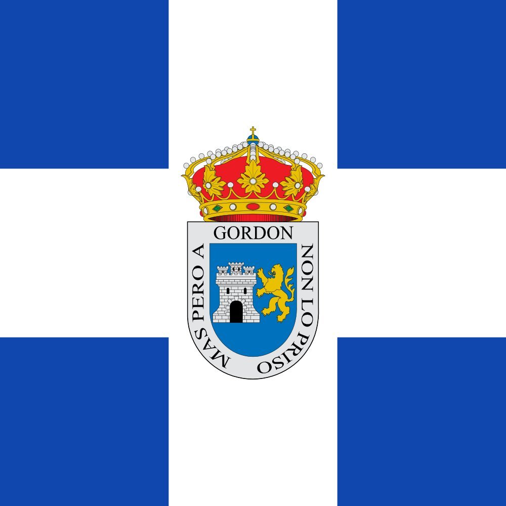Drapeau La Pola de Gordón Espagne grand pavillon de collection espagnol