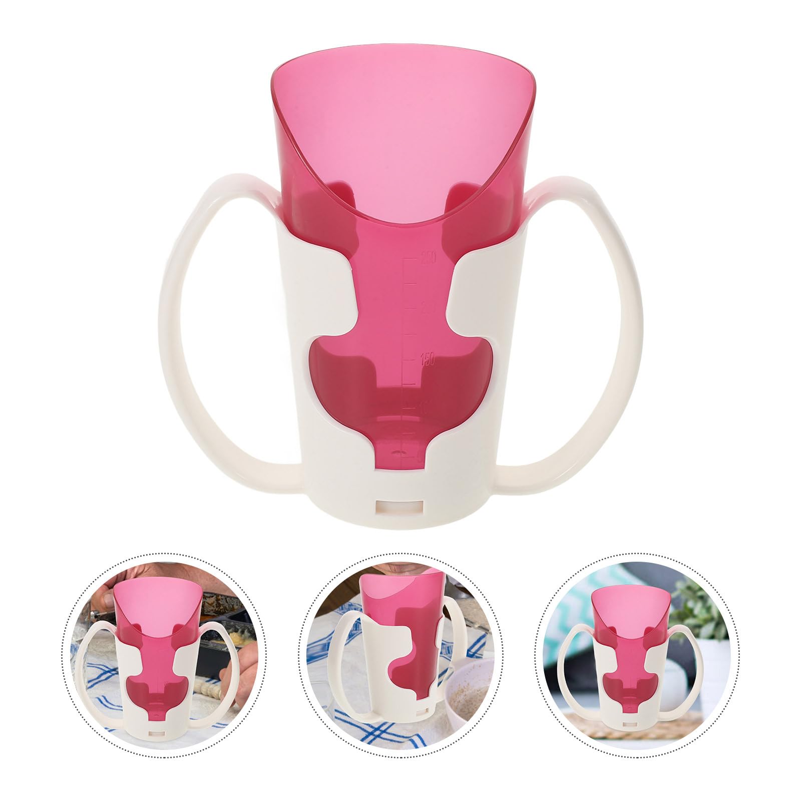 Taza para Personas Mayores Postradas en Cama de Plástico, Conveniente Prueba de Fugas, Adecuado para Pacientes Discapacitados y Personas Mayores