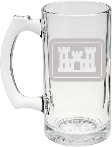 Vaso grabado con logotipo del Cuerpo de Ingenieros del Ejército de los Estados Unidos de 25 onzas, taza disponible en Yaxa Mexico