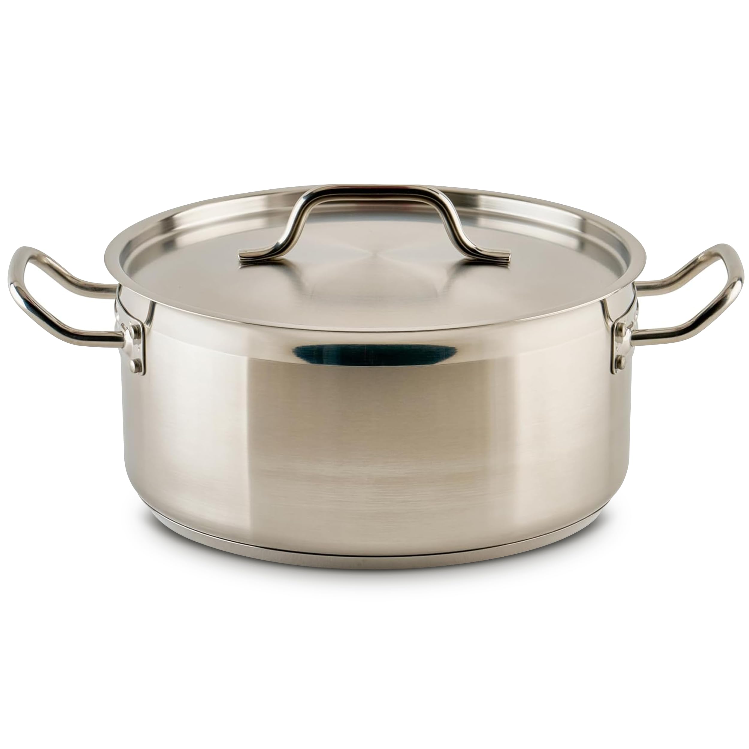 Winco 8qt Stainless Steel Brazier Pan with Lid -1 Winco 8qt Stainless Steel Brazier Pan with Lid -1
