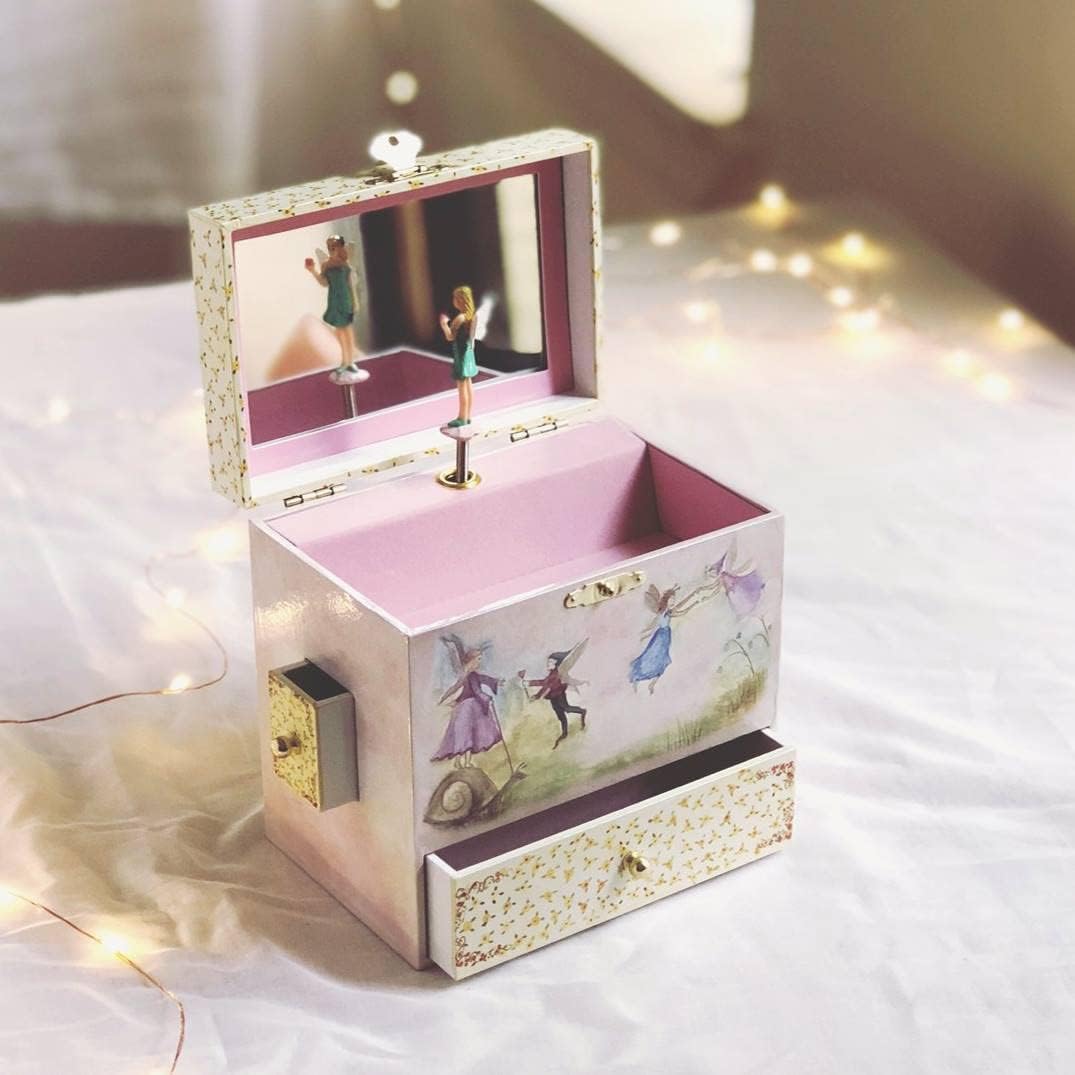 Enchantmints Fairy Music Box for Girls Spins to Music 4 Pullout Drawers