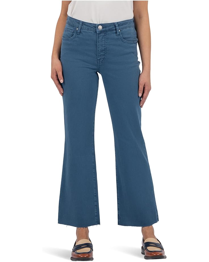 KUT from the Kloth Kelsey High Rise Fab Ab Ankle Flare With Raw Hem - Main View