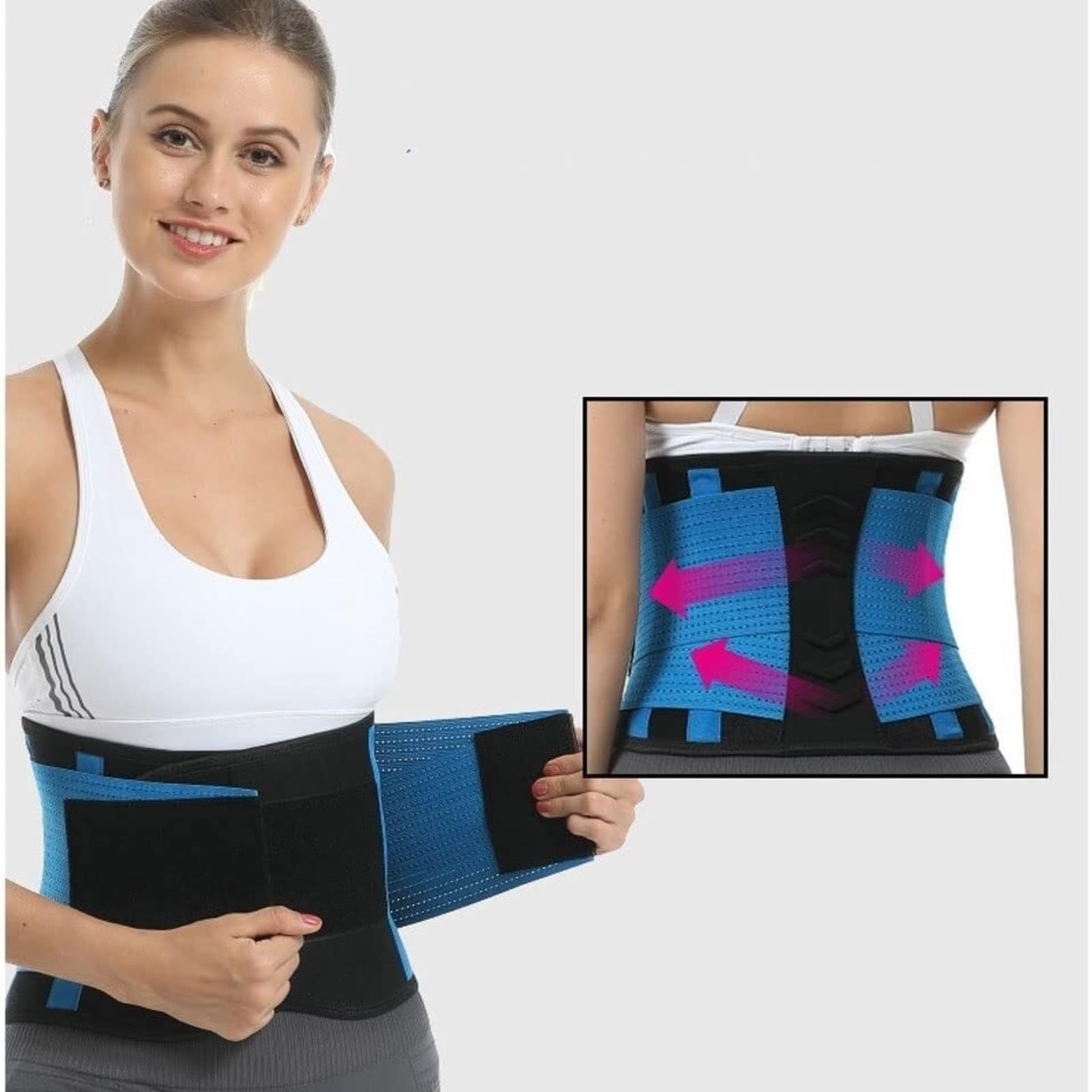 Rückenstützgürtel Leicht Elastischer Rücken-Lendenwirbelstützgürtel, Orthopädischer Haltungskorrektor, Unterer Rücken, Taillenstützkorsett, Taillentrainer Atmungsaktiv(Grün,S)