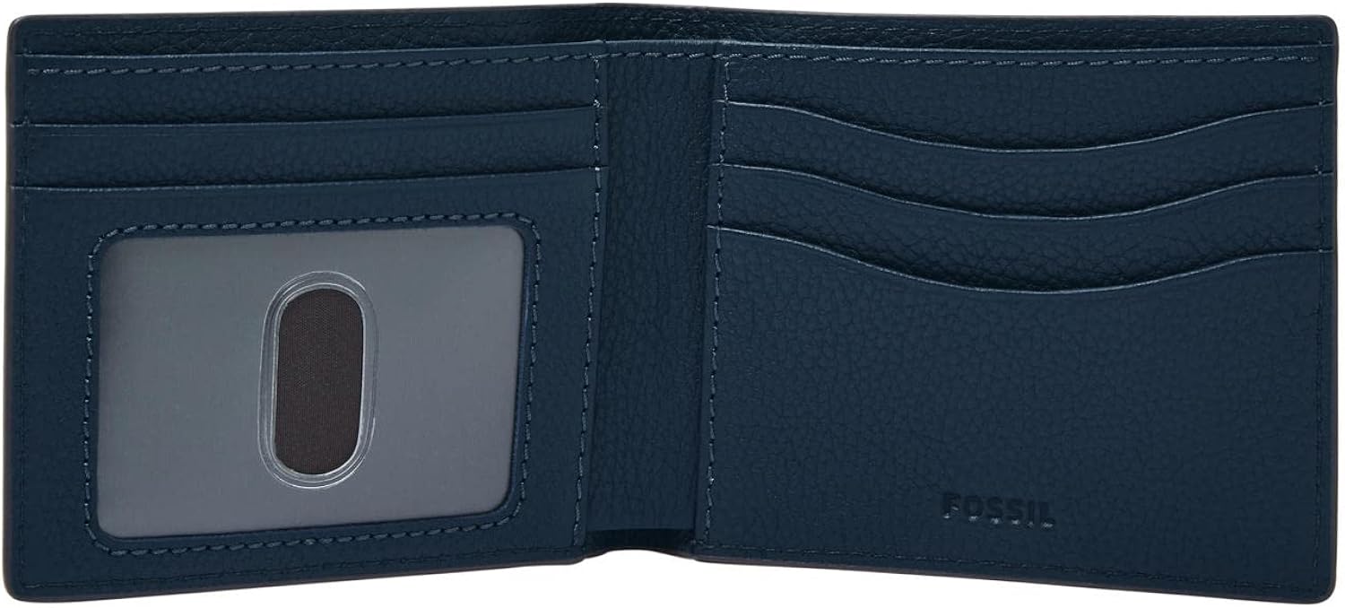 Miniatura 2 de Fossil Cartera de cuero delgada minimalista plegable con bolsillo frontal para hombre