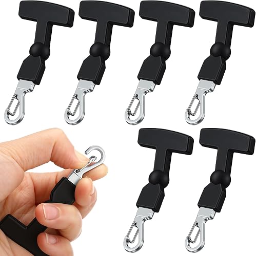 Suncalla 6pcs T-Latch Zipper Pulls Heavy Duty Zipper Pulls Clippable Replacement Zippers Pull for Backpack Luggage Freezer Bag Sports Equipment