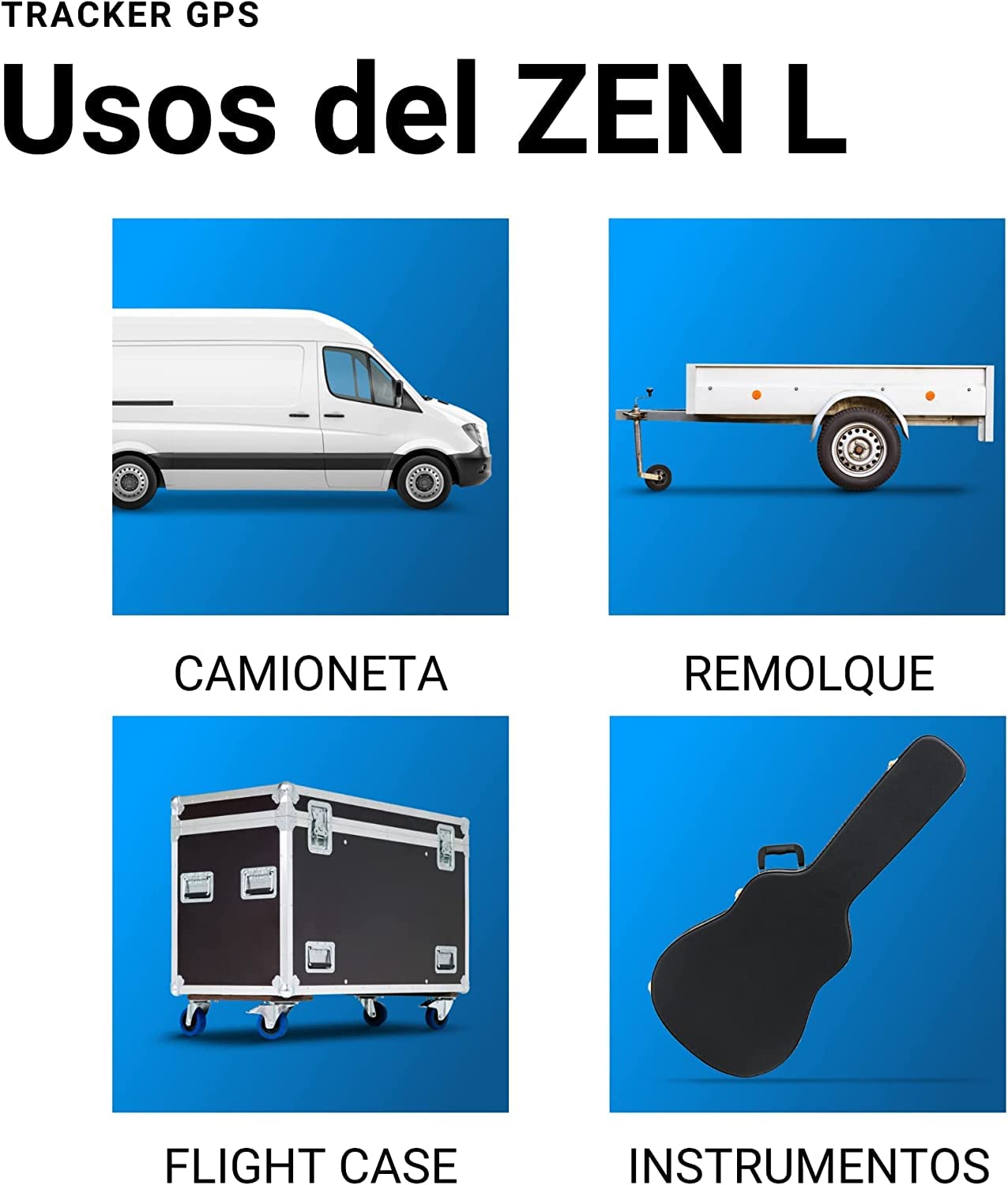 Pack Tracker GPS Zen L + Convertidor - Resistente a los Inhibidores - 1 Año de Suscripción Incluida - Autonomía Ilimitada - Geolocalización en Toda Europa - Coche, Moto, Scooter