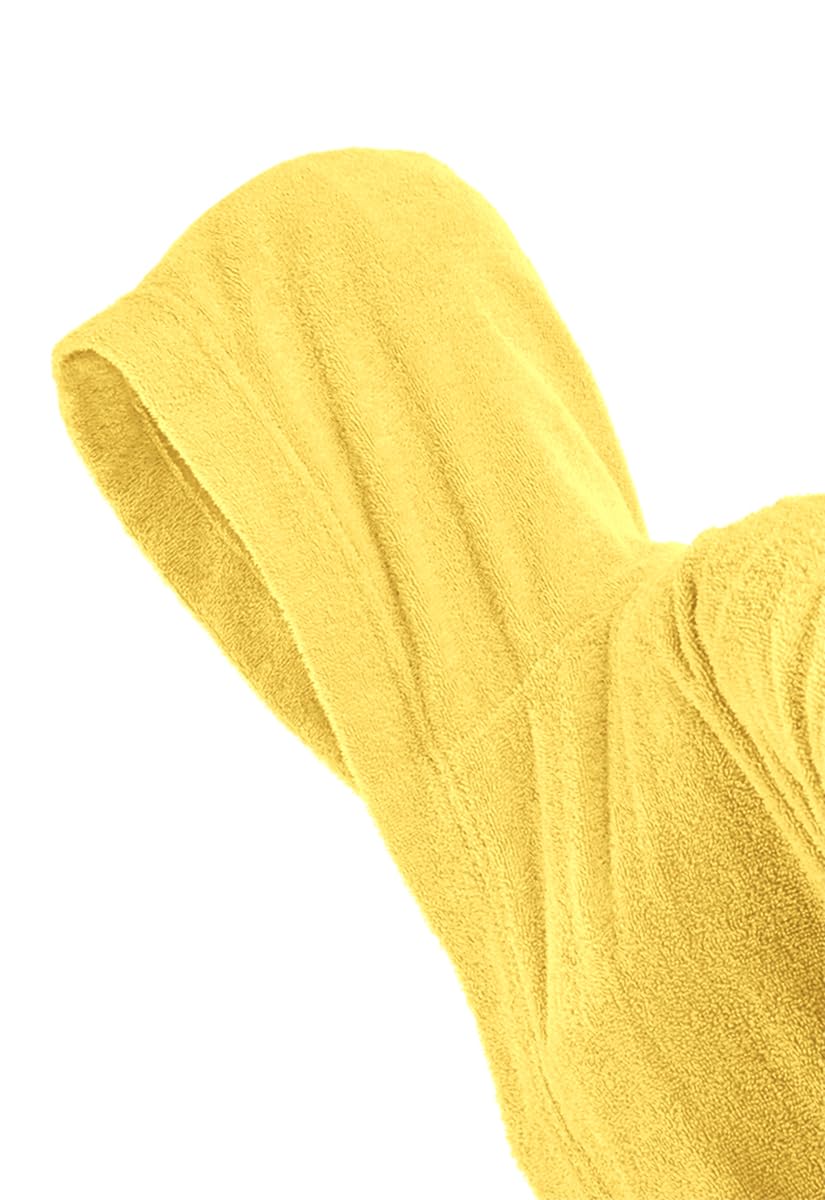 Banzaii Peignoir Adulte Éponge Super Absorbant, 100% Coton Haute Qualité Ultra Doux, Peignoir à Capuche Unisexe Homme et Femme