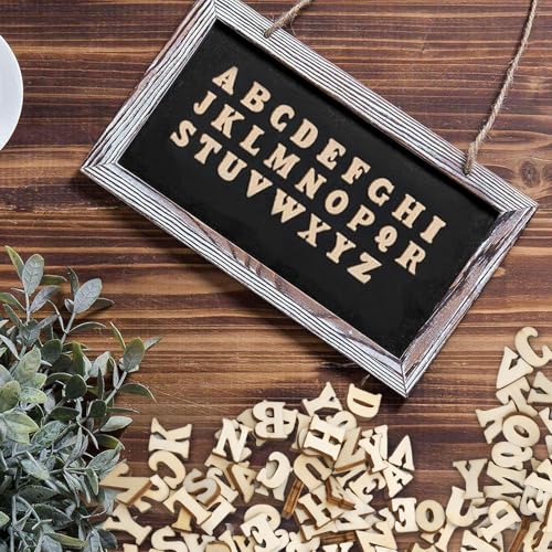 TakFree Holzbuchstaben Klein zum Basteln, 208 Stück Buchstaben Holz Klein 15mm Unbearbeitete Holzbuchstaben A-Z für Hasteln Deko