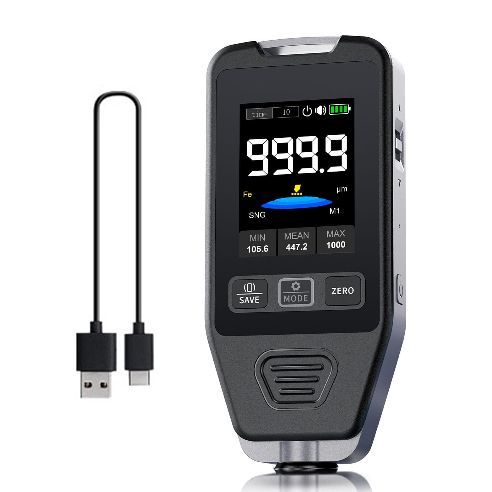 Ubxvamm High Precisions Automotive Paint Thickness Gauges Easy Carry Paint Thickness Tester for Accurate Coating Measurements