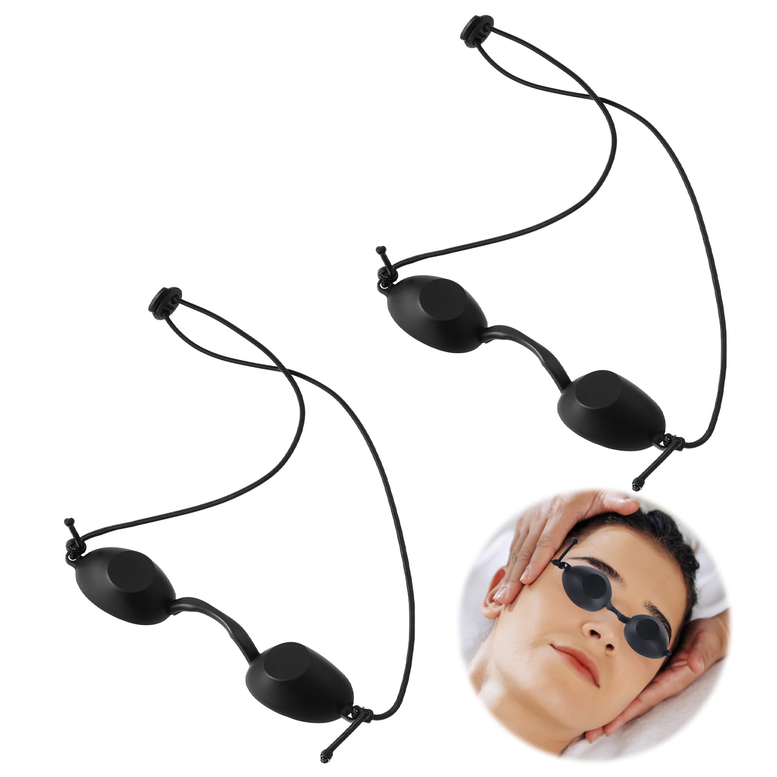 Gafas de solárium, gafas de protección UV, gafas de solarium, gafas de protección solar, gafas para bronceado y pacientes, terapia de luz LED (negro)
