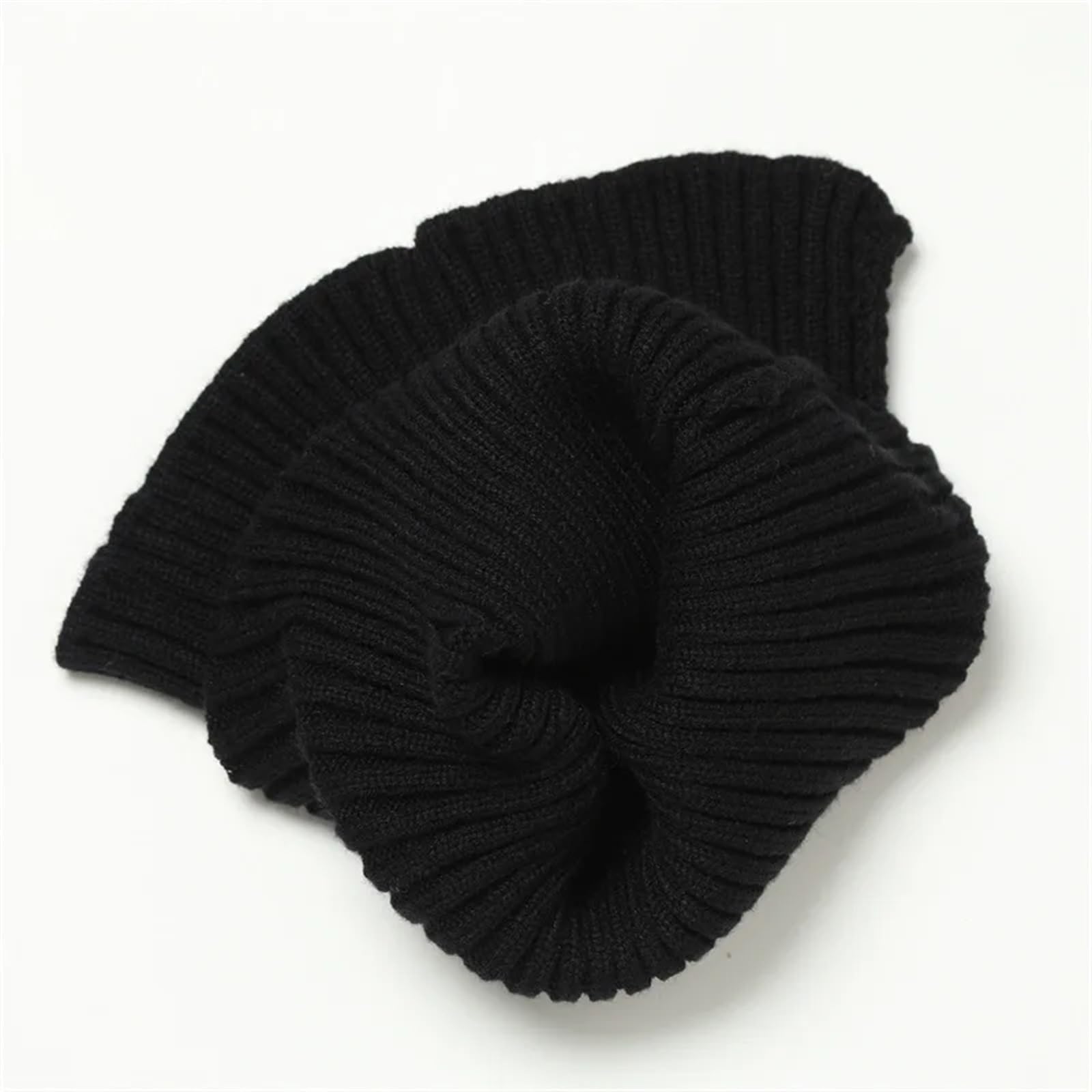 Bufanda de punto cálido para mujer, cuello alto, cuello falso, desmontable, bufanda cálida para invierno, resistente al viento, bufanda con volantes