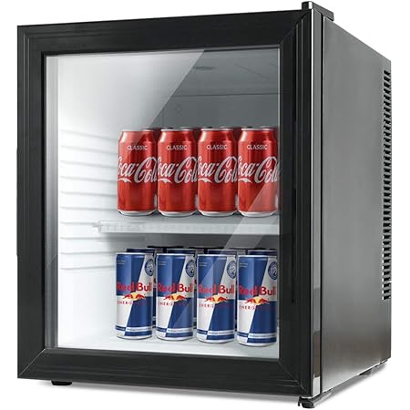 kuppet 36l kuhl und getrankekuhlschrank kleiner minikuhlschrank fur zuhause buro oder bar mit glastur und abnehmbaren verstellbaren regalen perfekter kuhlschrank energieklasse a amazon de elektro grossgerate