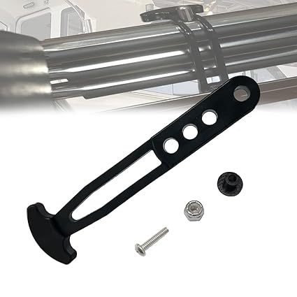 FCOUIID Marine Grade Boat Yacht Sport Jet Swim Boarding Telescoping Ladder Strap with 4 Adjustable Mounting Holes, Secure Retaining Rubber Latch Band for 2-Steps to 4-Steps ladders