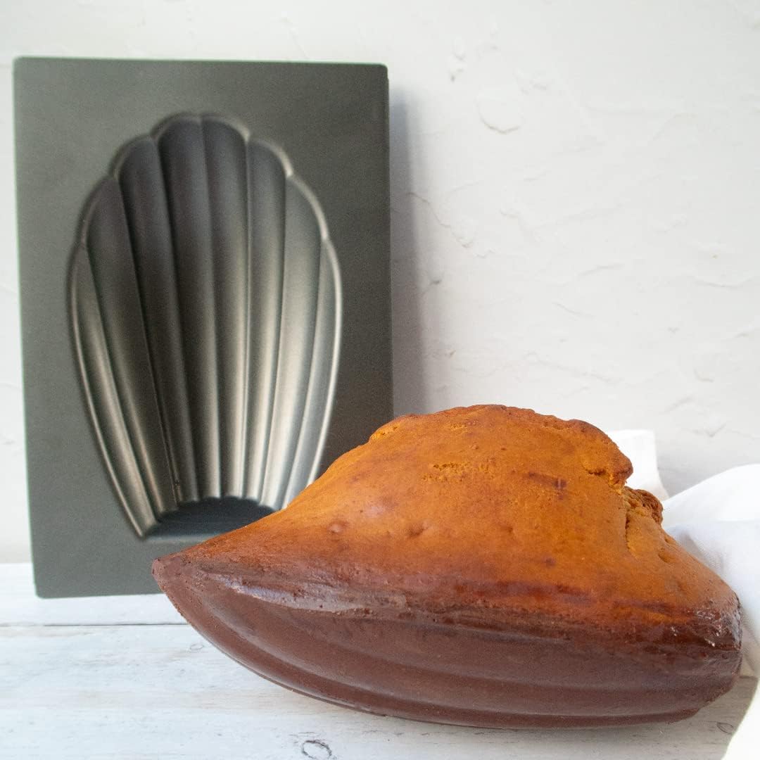 patisse 02974 Giant Madeleine Mould XXL Large Madeleine Mould – Profi – Non-Stick Coated Steel, Charcoal Grey, 17.5 x 25.5 x 4 cm