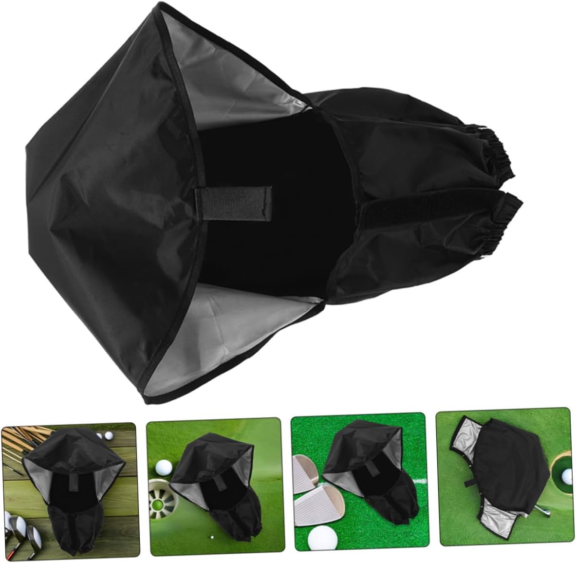 4pcs Golf Bag Rain Hood Lightweight Collapsible Dustproof Cover for Travel Outdoor Storage Weatherproof Shield for Golf Clubs Protection