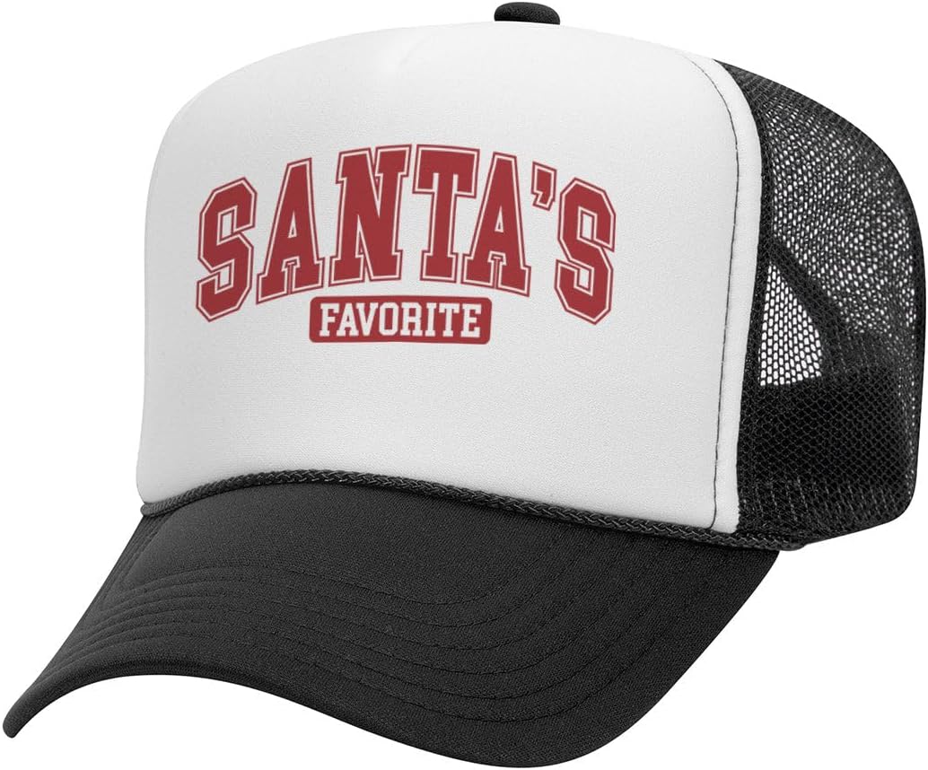 TeesAndTankYou Arch Santa's Favorite Foam Trucker Cap Adjustable Mesh Back Hat