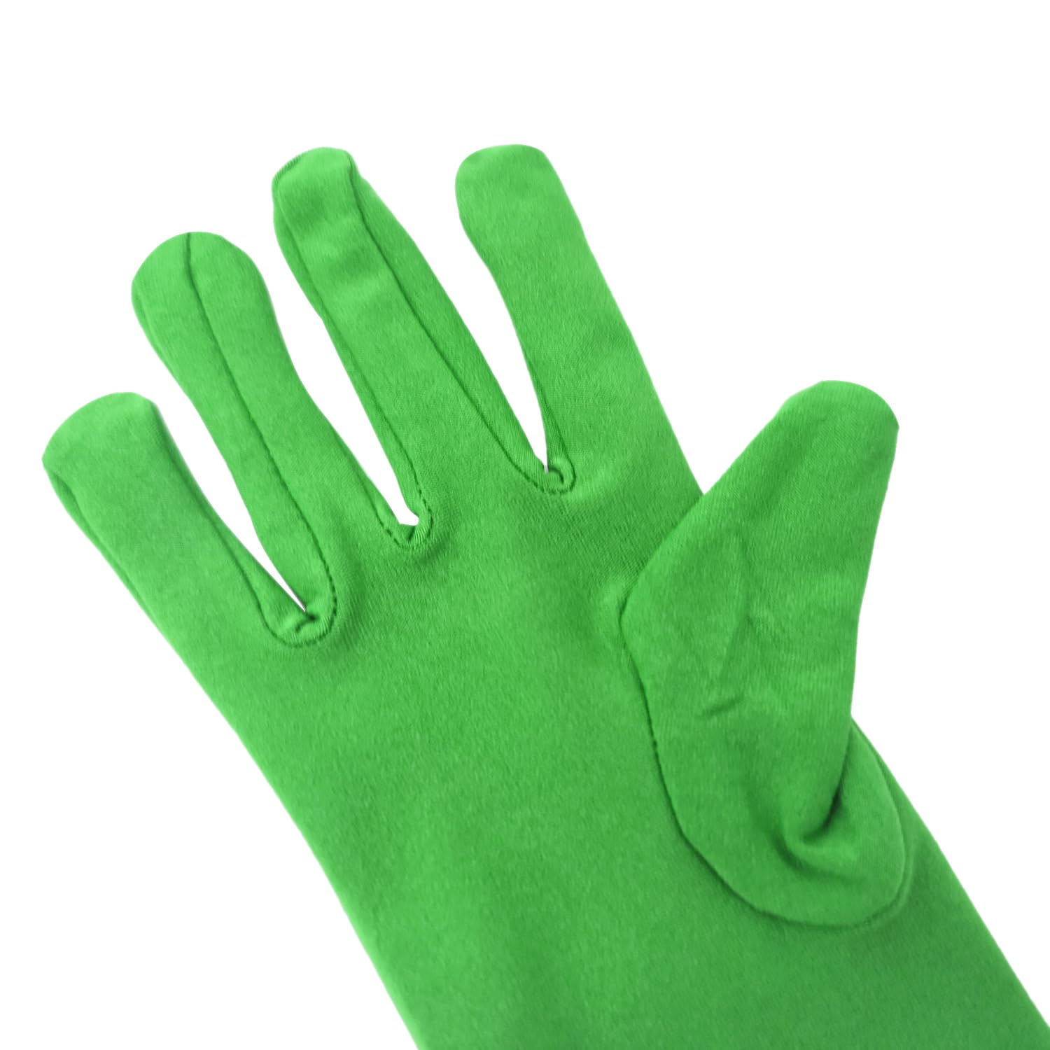 CHEERYMAGIC Long Elbow Satin Gloves, Evening Opera Glove 1920s Style Dance Fancy Dress Gloves for Wedding Prom Opera A4-XNST (Green-45) - Image 3