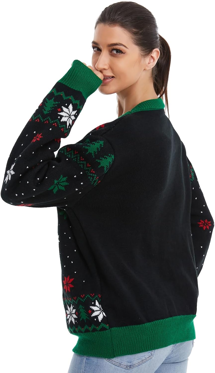 HSCTEK Light Up Women Knitted Christmas Sweater - Image 4