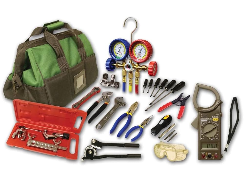 HVAC technician with tools