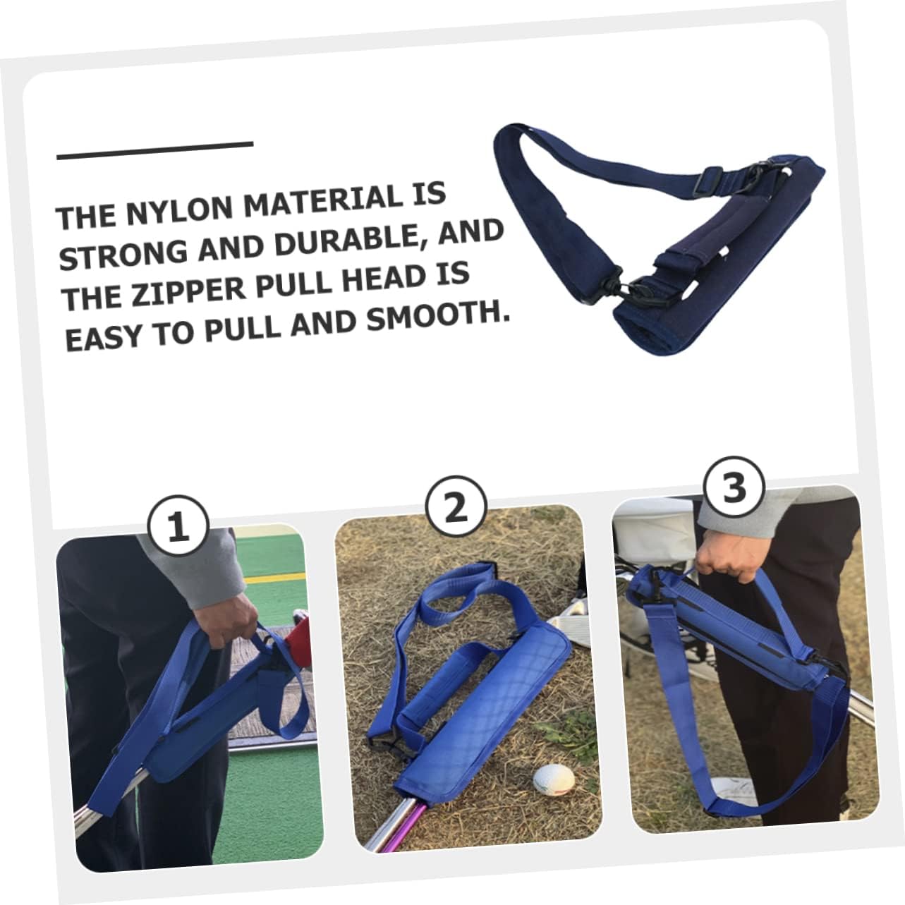 Golf Club Bag Multi-Function Crossbody Carrier for Convenient Golfing Durable Wear-Resistant Golfing Accessory for Practice and Outdoor Use