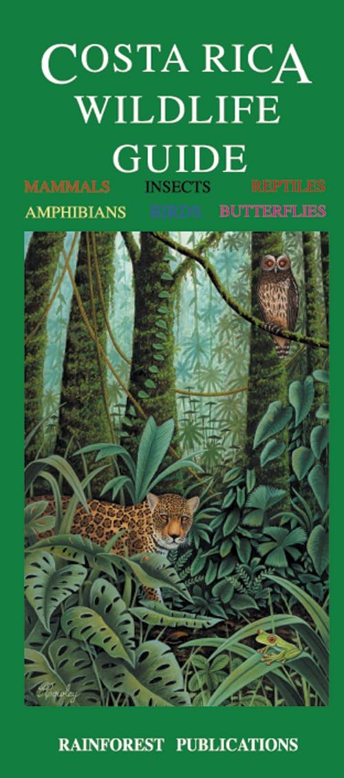 Costa Rica Wildlife Guide (Laminated Foldout Pocket Field Guide) (English and Spanish Edition)