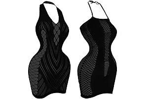 2-Pack Black Fishnet Dress for Women: Alluring Seductive Style