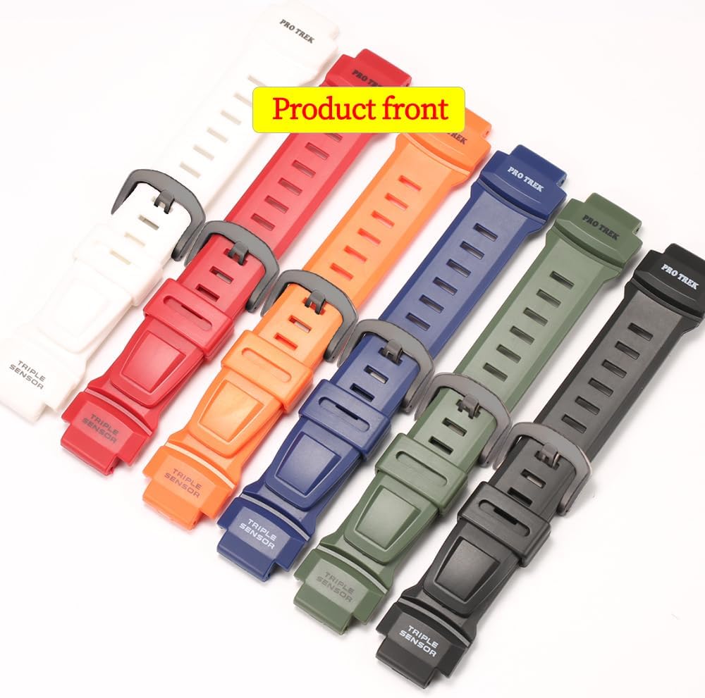 Soft Rubber Strap Replacement for Casio Protrek PRG260 PRG250 PRG550 PRW2500 PRW3500 Men's Waterproof Sport Resin Strap 18mm Watch Accessories