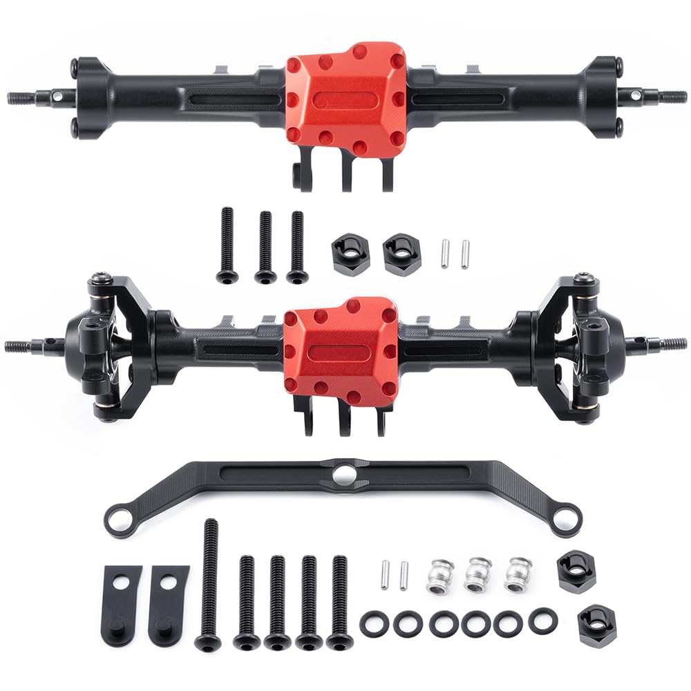 MOHERO TRX4M Standard Front Rear Axles Set Aluminum Alloy Complete Axles for 1/18 RC Crawler Car Upgrade Part (Axles Set)