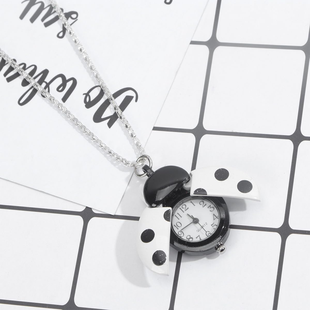 Reloj de Bolsillo Vintage Mariquita Aleación Cuarzo Retro