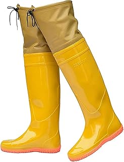 Genérico Wats Boot Wats Boot para Hombres y Mujeres, para Pesca y Caza, Impermeable Ligero, para área al Aire Libre, Rodilla Alta, 60 cmYellow,41