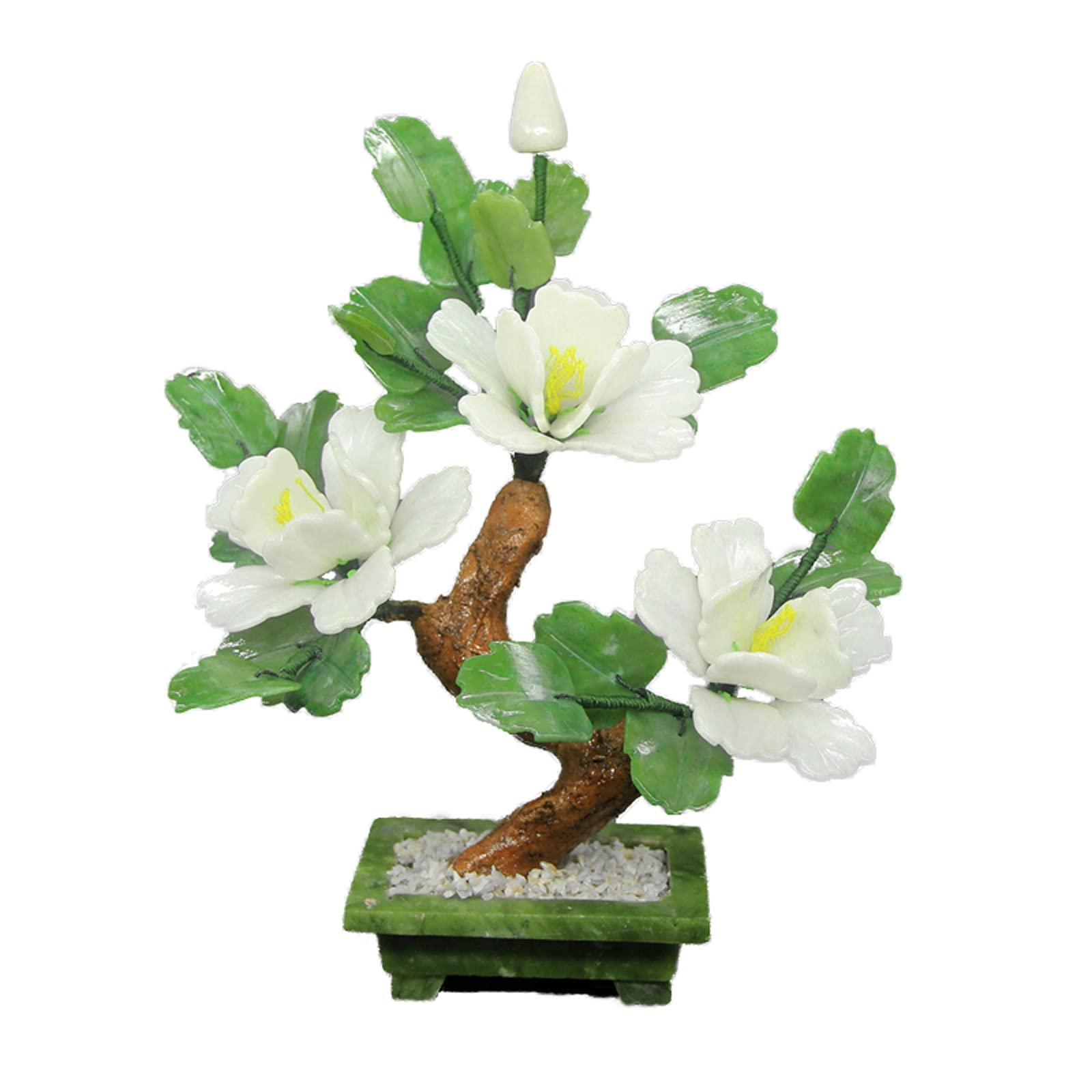 DFGHNBVC Fake Plants Tabletop Peony Bonsai Tree Jade Bonsai Ornaments Creative Peony Flower Bonsaifor Home Office Table Decor Chinese Feng Shui Decoration Bonsai Tree,