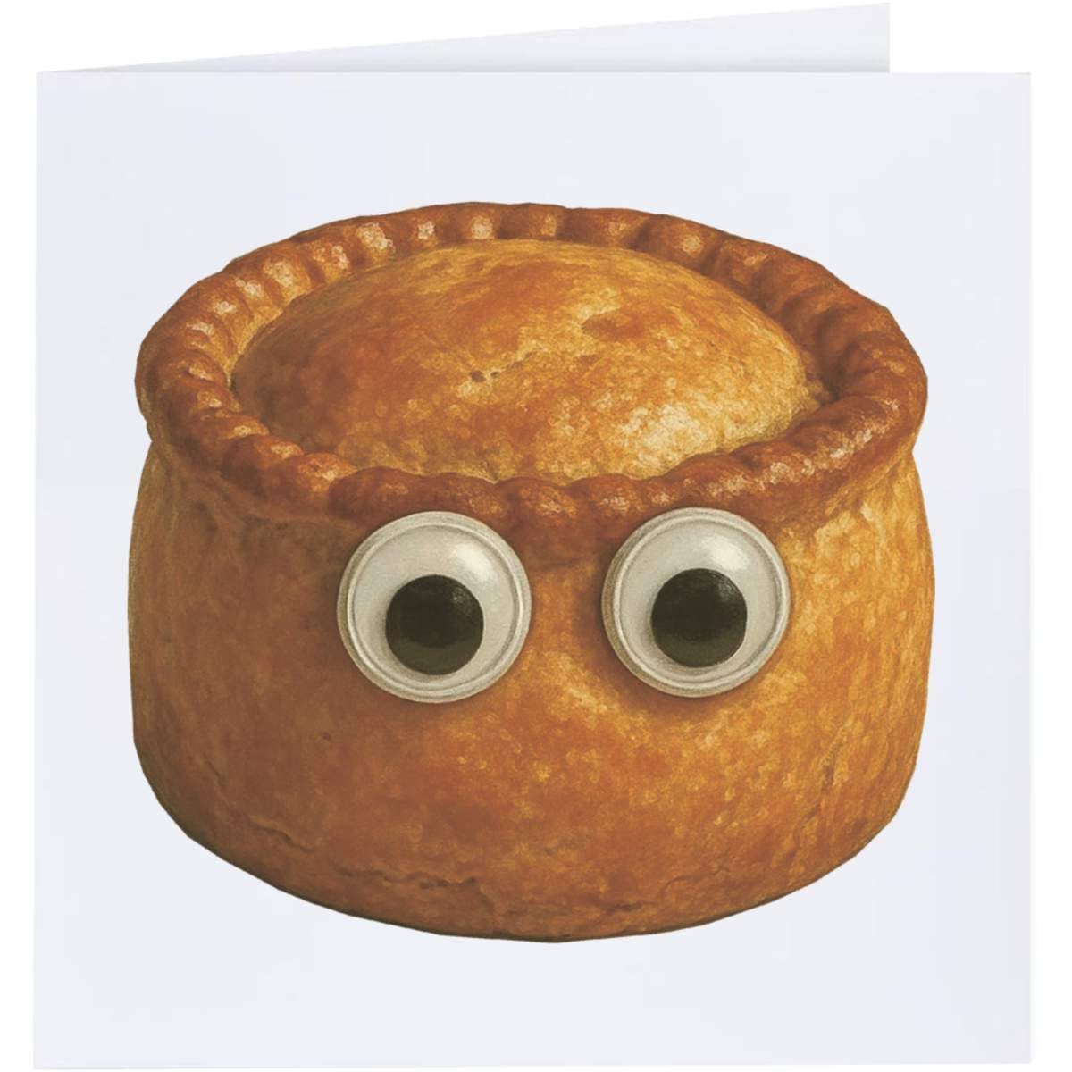 Azeeda 'Big Eyed Pork Pie' Greeting Card - Square (GC00086105)